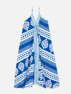 Vestido Largo Con Diseño Tipo Azulejo