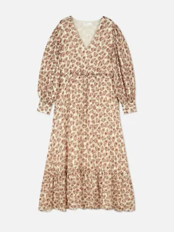 Vestido Midaxi De Estilo Bohemio Con Cuello De Pico