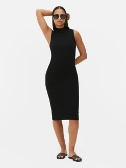 Vestido Midi De Punto Sin Mangas