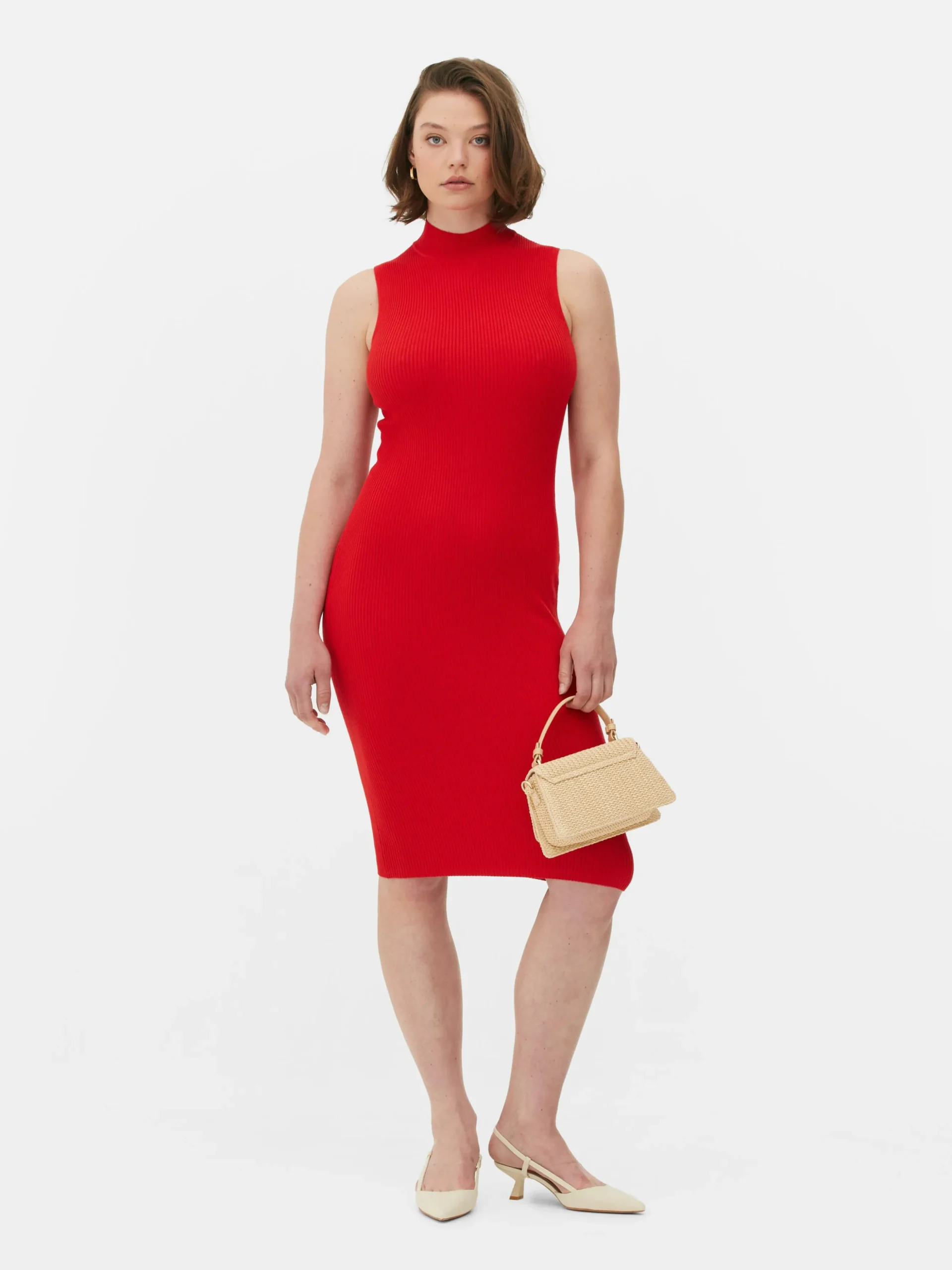 Vestido Midi De Punto Sin Mangas