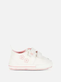 Zapatillas Bajas Con Flores