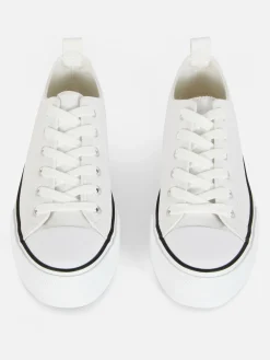 Zapatillas Bajas De Plataforma En Piel Sintética