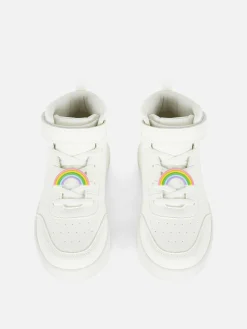 Zapatillas De Caña Alta Y Adorno De Arcoíris