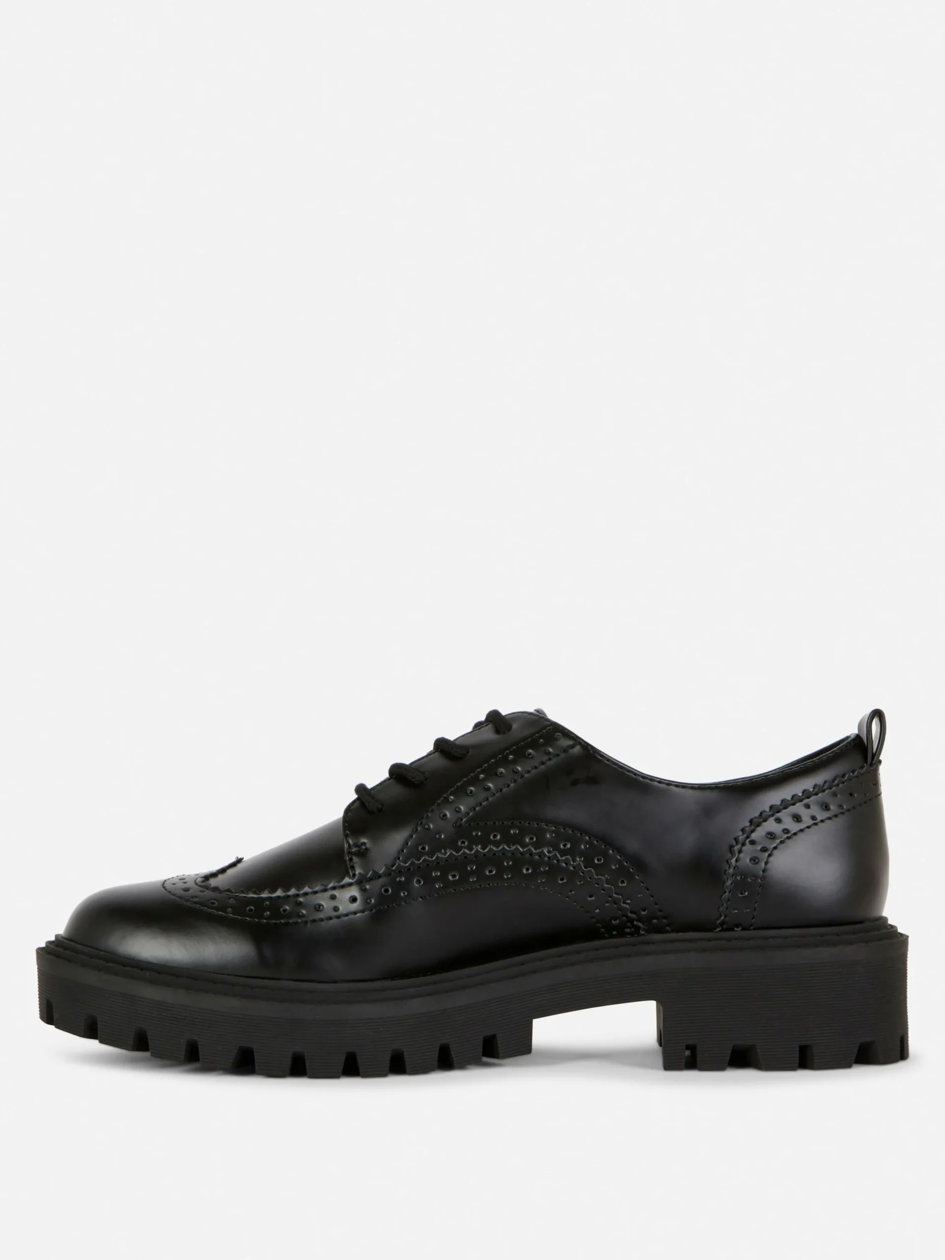 Zapatos Brogue Con Cordones Y Suela Gruesa