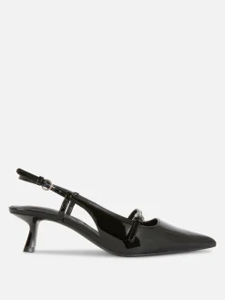 Zapatos De Charol Con Hebilla Y Tacón Chupete