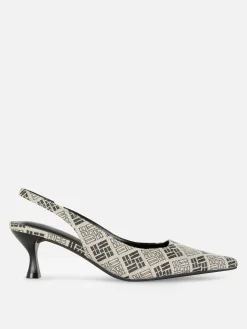 Zapatos De Tacón Chupete Con Diseño Geométrico
